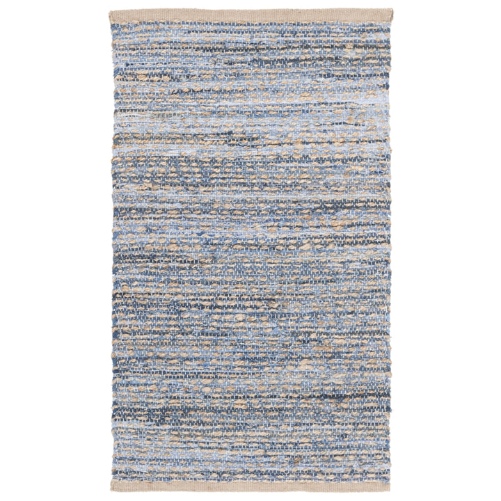 SAFAVIEH Cape Cod CAP350A Handwoven Natural / Blue Rug Image 9