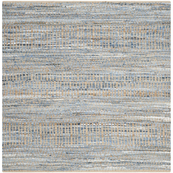 SAFAVIEH Cape Cod CAP353A Handwoven Natural / Blue Rug Image 4