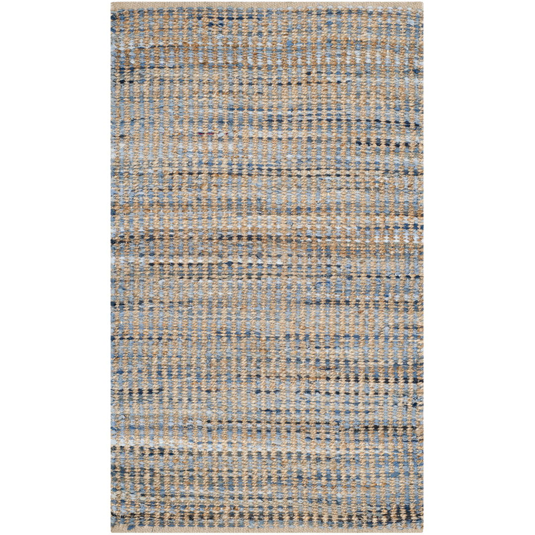 SAFAVIEH Cape Cod CAP352A Handwoven Natural / Blue Rug Image 9