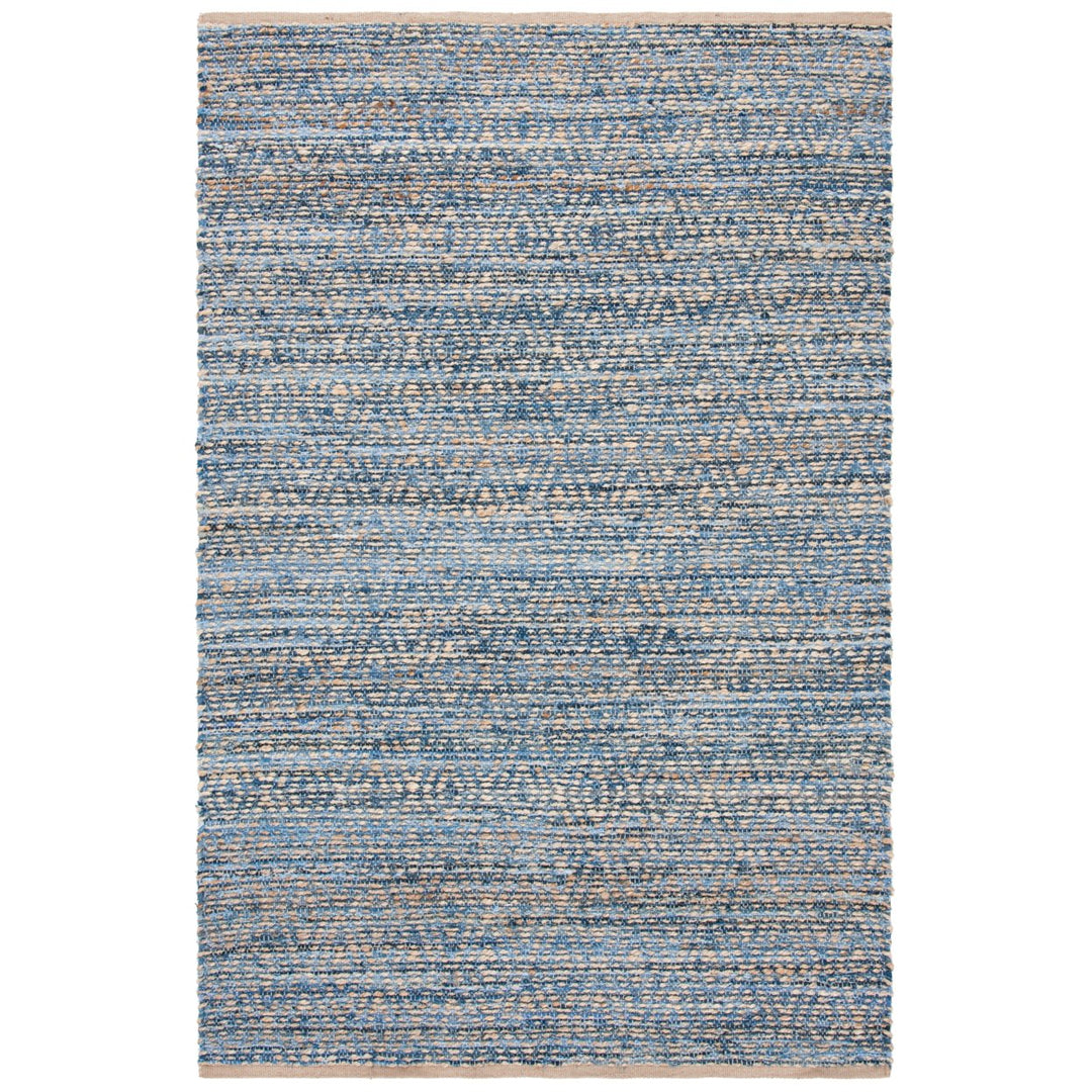 SAFAVIEH Cape Cod CAP351A Handwoven Natural / Blue Rug Image 8