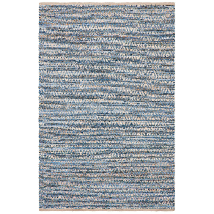 SAFAVIEH Cape Cod CAP351A Handwoven Natural / Blue Rug Image 1