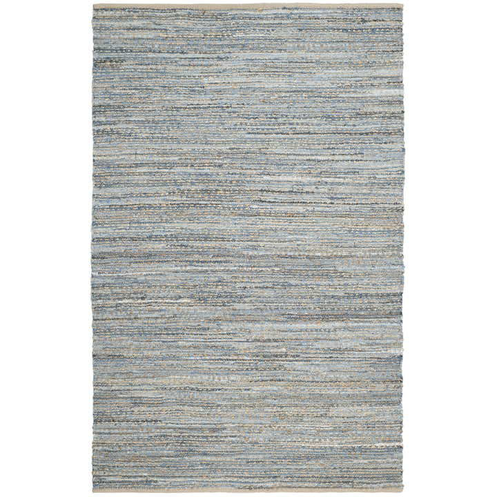 SAFAVIEH Cape Cod CAP350A Handwoven Natural / Blue Rug Image 11