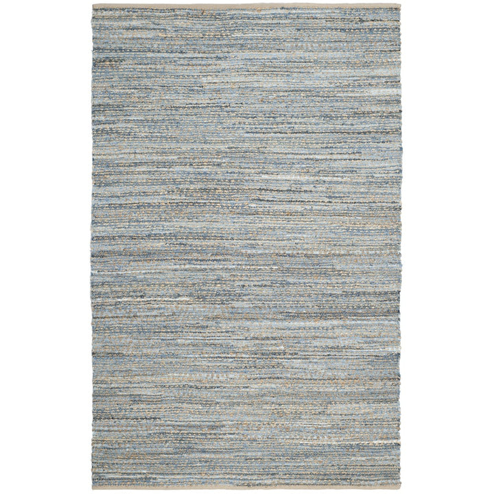 SAFAVIEH Cape Cod CAP350A Handwoven Natural / Blue Rug Image 1