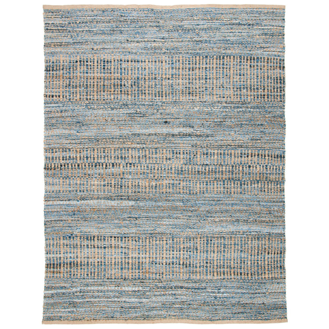 SAFAVIEH Cape Cod CAP353A Handwoven Natural / Blue Rug Image 8