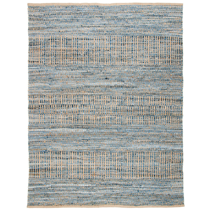 SAFAVIEH Cape Cod CAP353A Handwoven Natural / Blue Rug Image 8