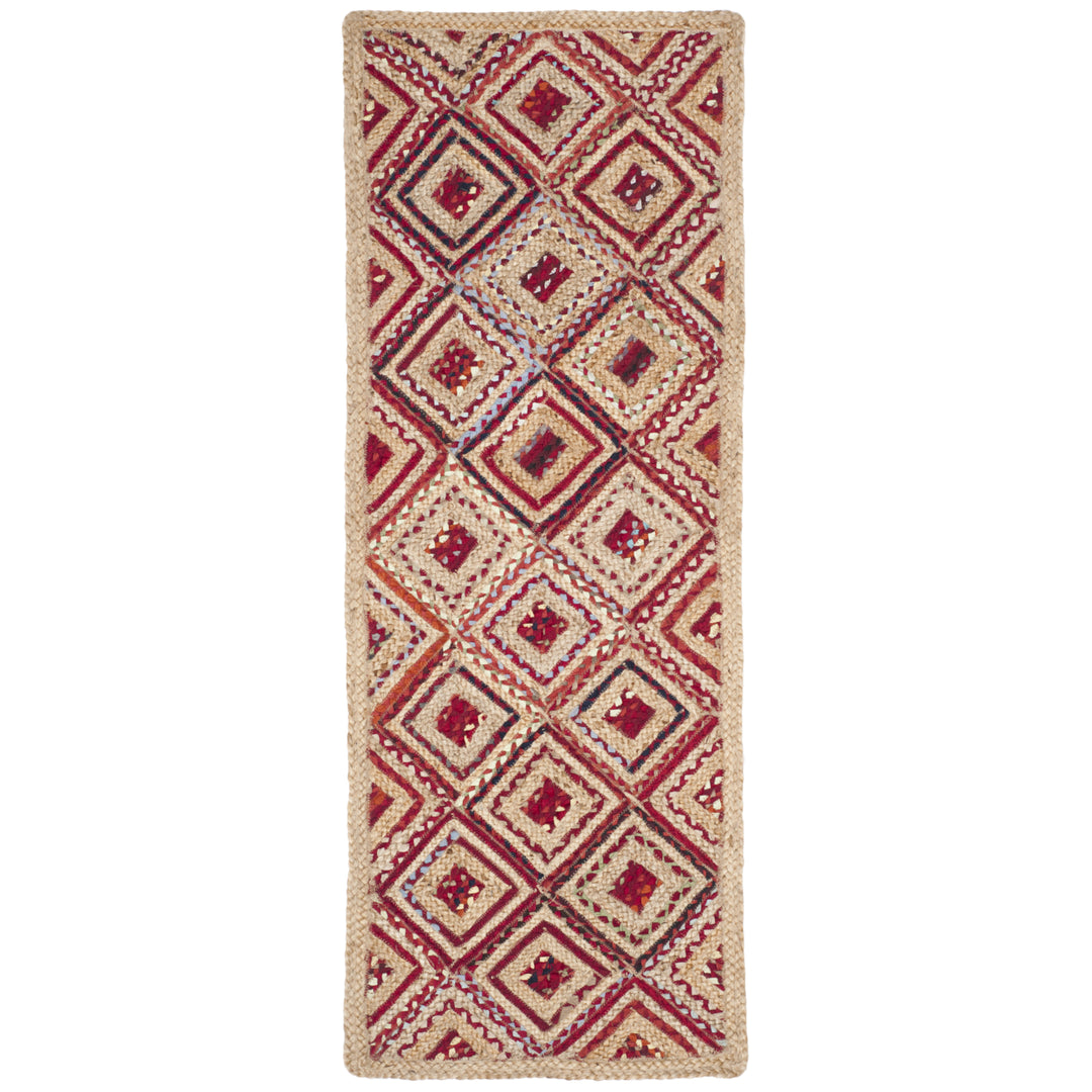 SAFAVIEH Cape Cod CAP354B Handwoven Natural / Red Rug Image 5