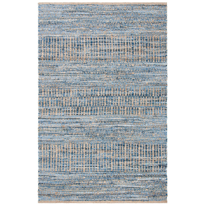 SAFAVIEH Cape Cod CAP353A Handwoven Natural / Blue Rug Image 11