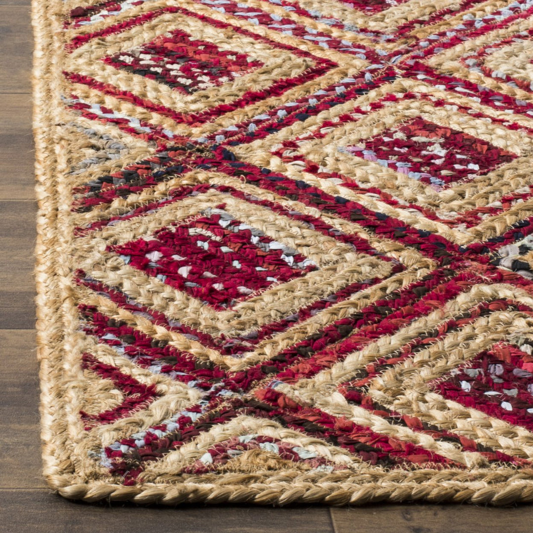 SAFAVIEH Cape Cod CAP354B Handwoven Natural / Red Rug Image 7