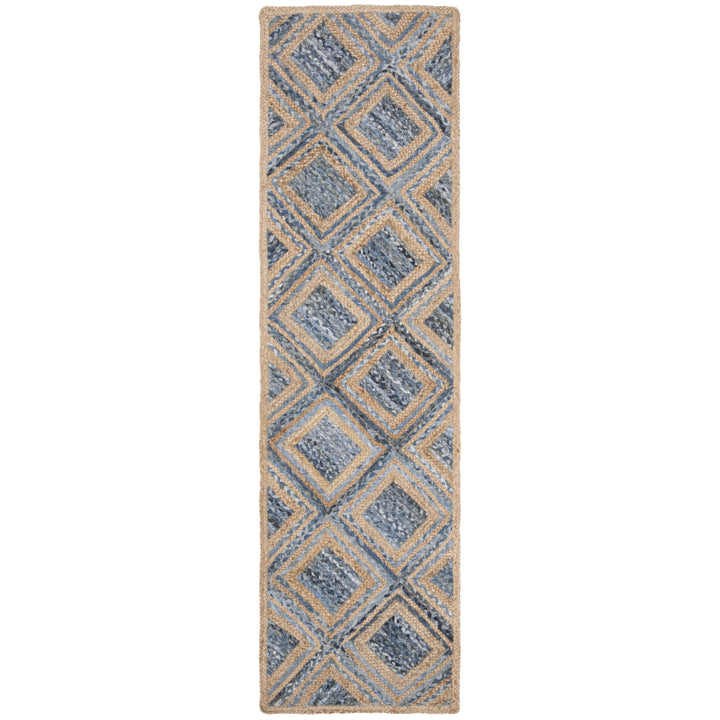 SAFAVIEH Cape Cod CAP354A Handwoven Natural / Blue Rug Image 8