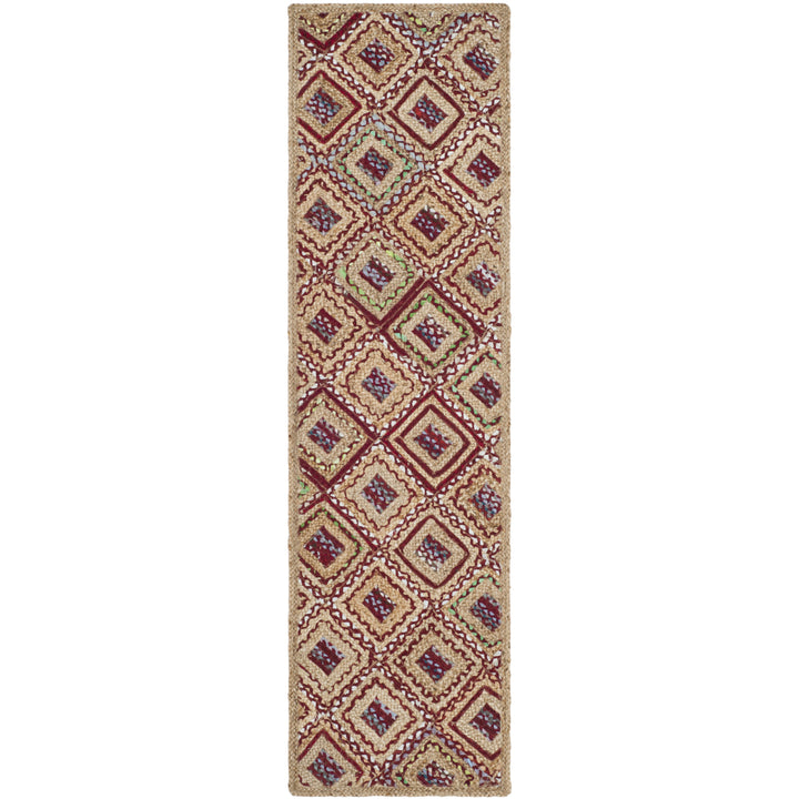 SAFAVIEH Cape Cod CAP354B Handwoven Natural / Red Rug Image 9