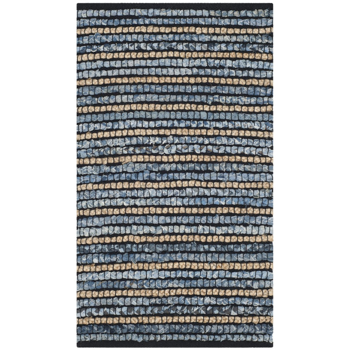 SAFAVIEH Cape Cod CAP363A Handwoven Blue / Natural Rug Image 4