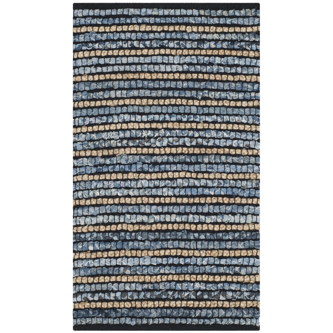 SAFAVIEH Cape Cod CAP363A Handwoven Blue / Natural Rug Image 1