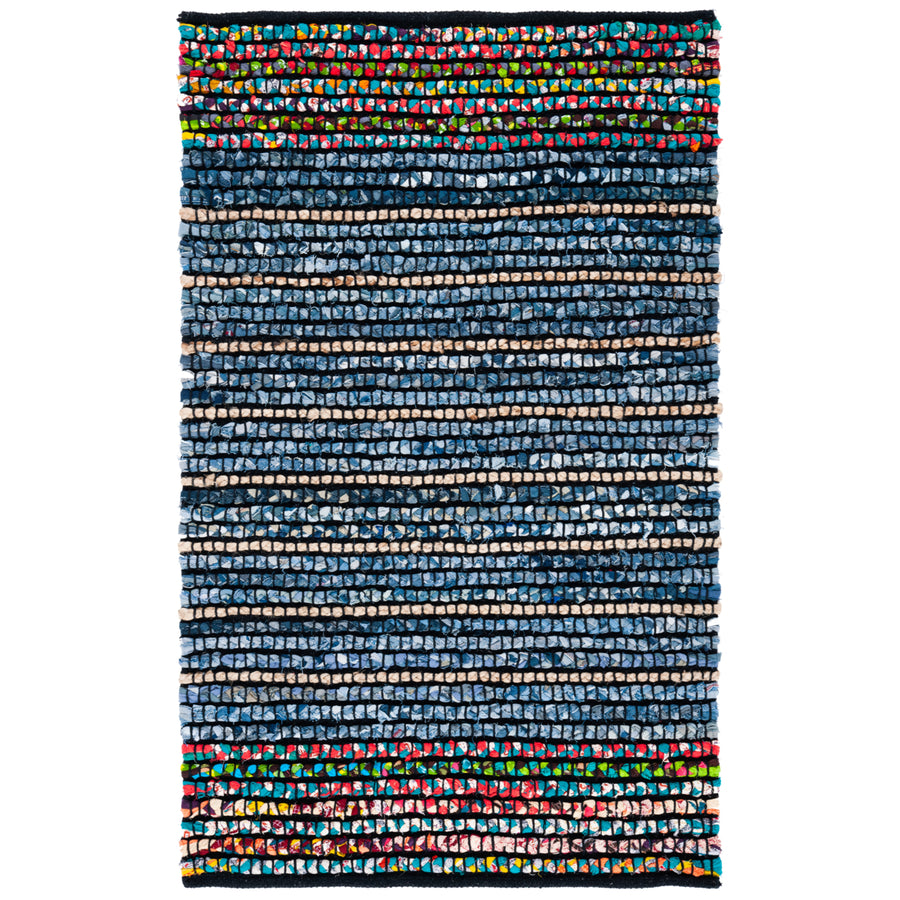 SAFAVIEH Cape Cod CAP368A Handwoven Natural / Blue Rug Image 1