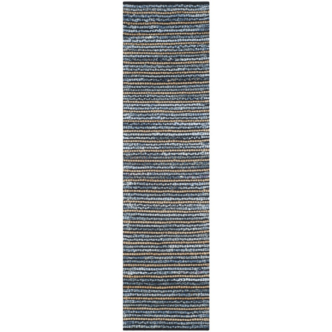 SAFAVIEH Cape Cod CAP363A Handwoven Blue / Natural Rug Image 5