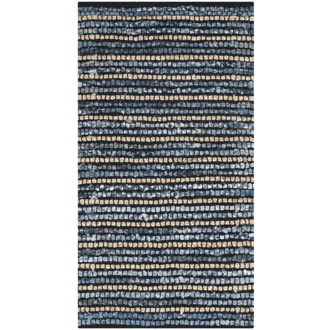 SAFAVIEH Cape Cod CAP363A Handwoven Blue / Natural Rug Image 1