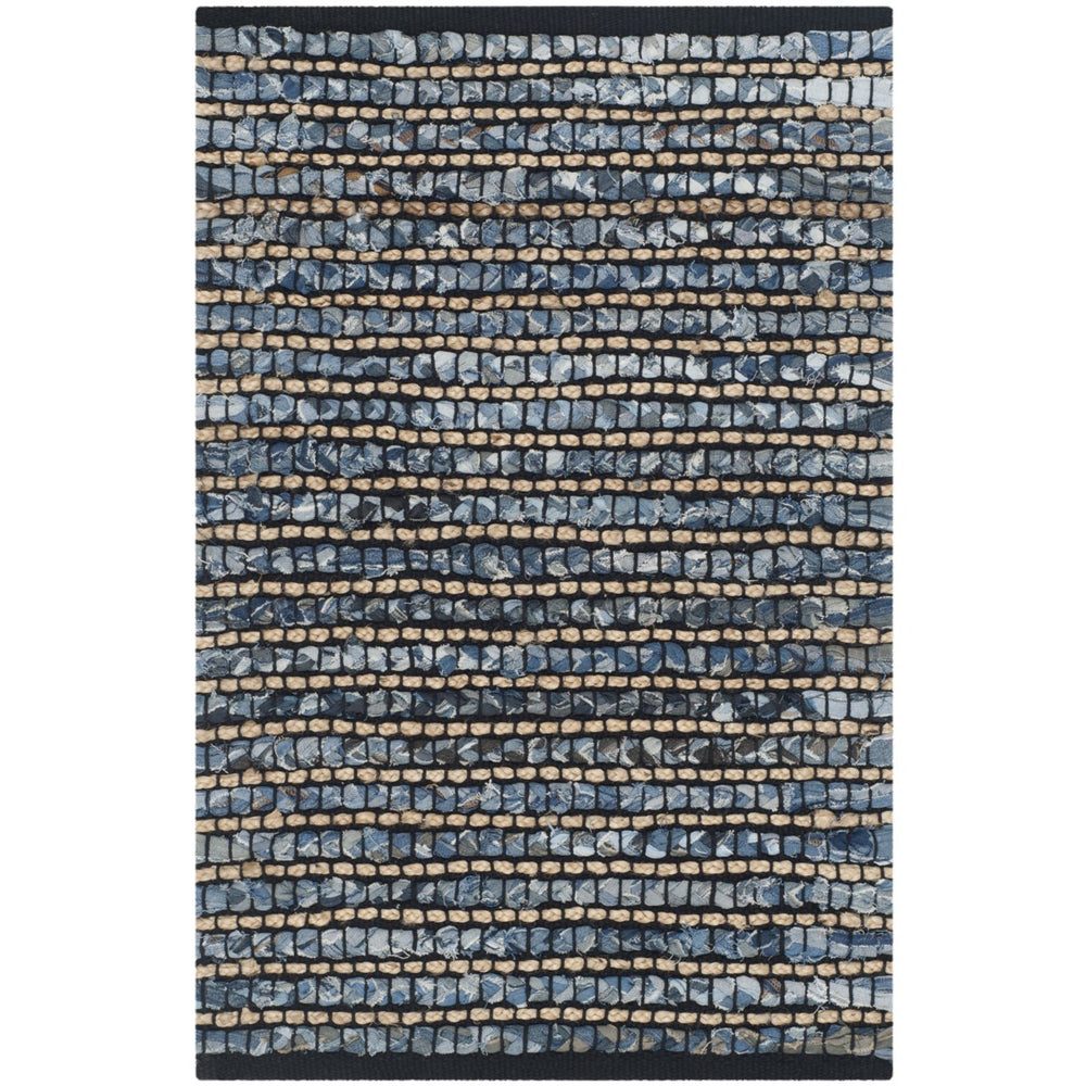 SAFAVIEH Cape Cod Collection CAP365A Handwoven Blue Rug Image 2