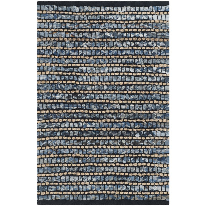 SAFAVIEH Cape Cod Collection CAP365A Handwoven Blue Rug Image 2