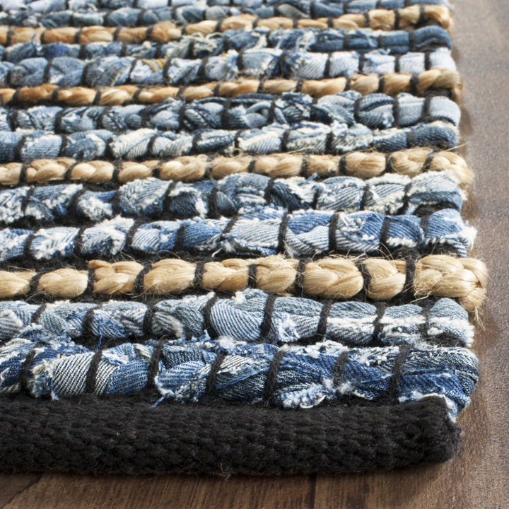 SAFAVIEH Cape Cod CAP363A Handwoven Blue / Natural Rug Image 11