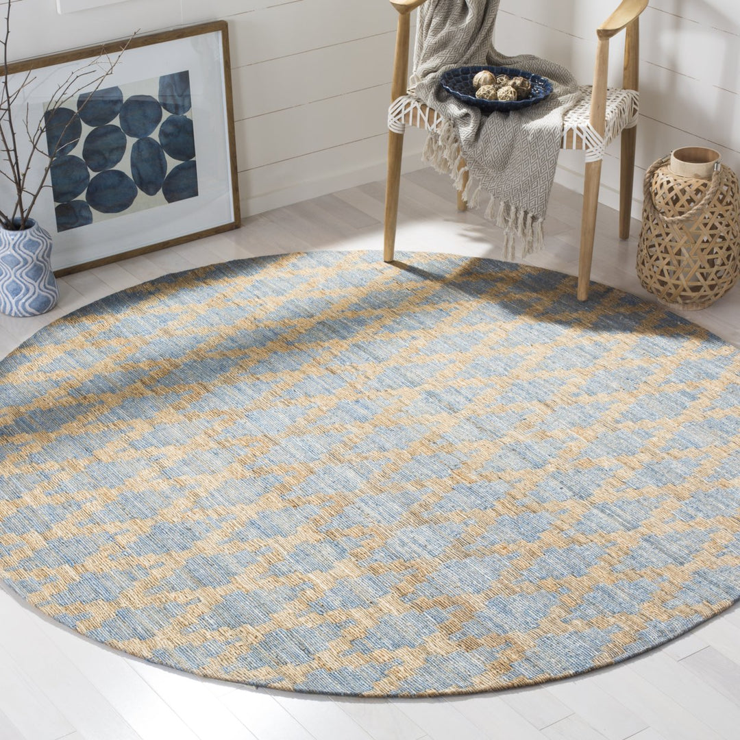 SAFAVIEH Cape Cod CAP413A Handwoven Light Blue /Gold Rug Image 2