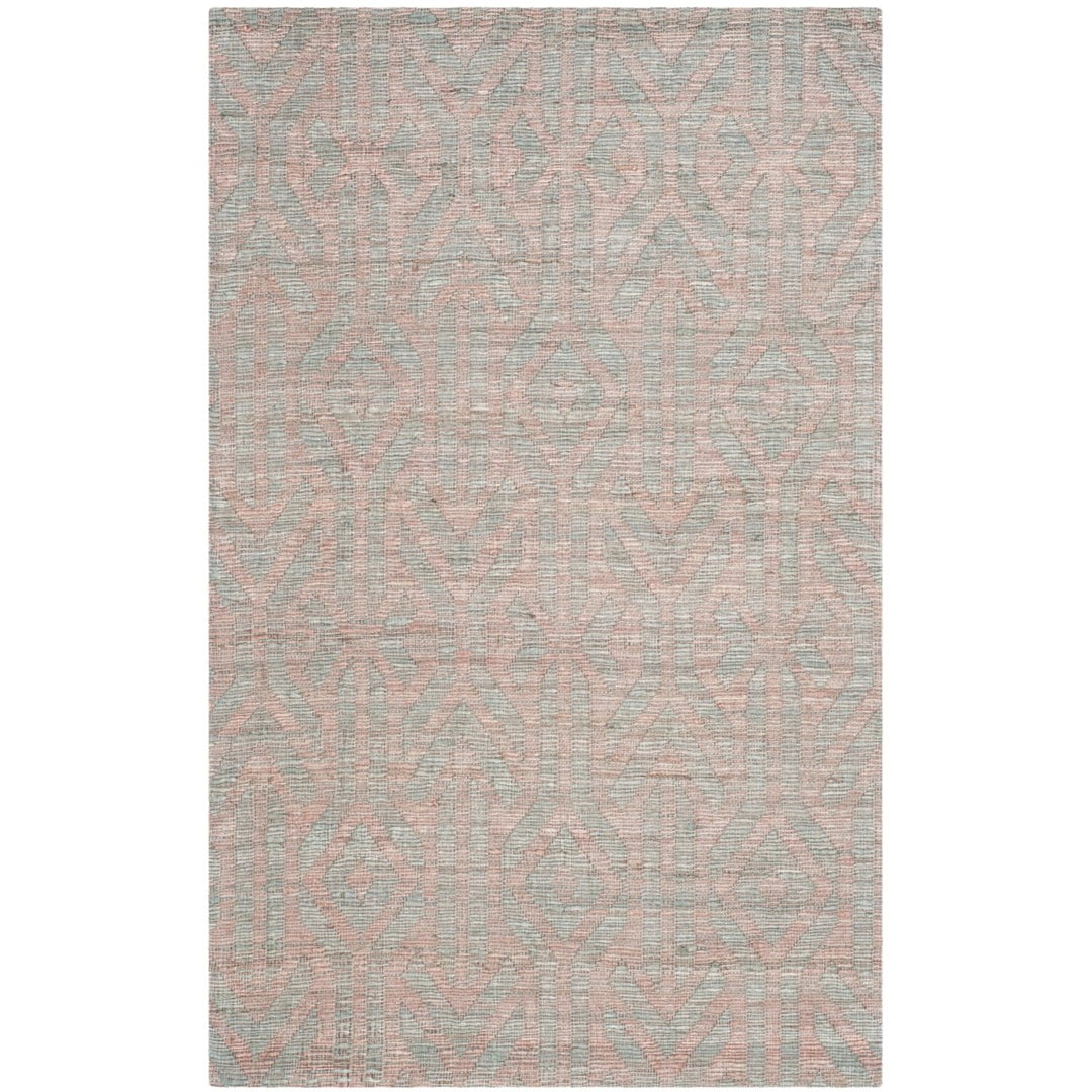 SAFAVIEH Cape Cod CAP414A Handwoven Blue / Rust Rug Image 1