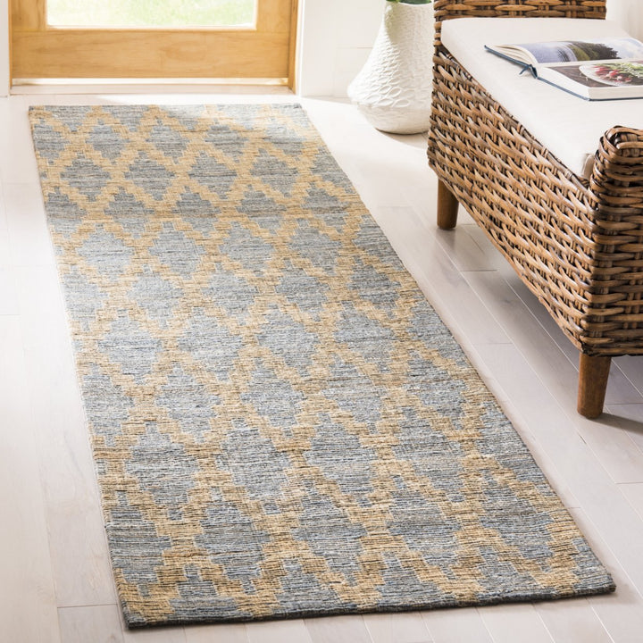 SAFAVIEH Cape Cod CAP413A Handwoven Light Blue /Gold Rug Image 3