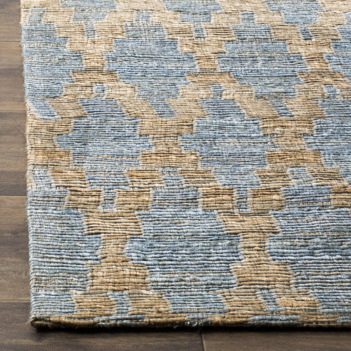 SAFAVIEH Cape Cod CAP413A Handwoven Light Blue /Gold Rug Image 7