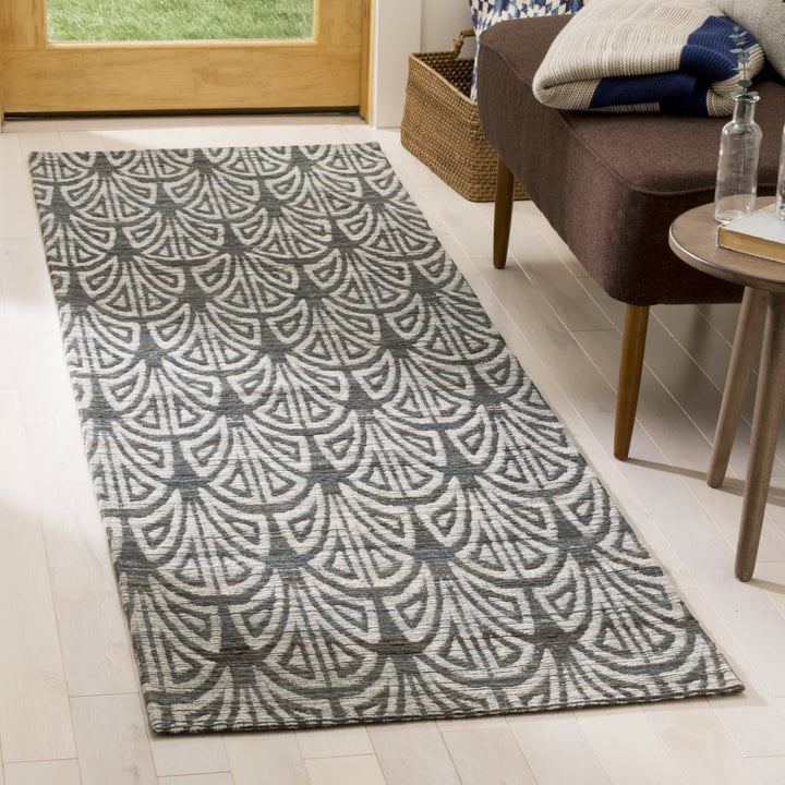 SAFAVIEH Cape Cod CAP501A Handwoven Slate / Ivory Rug Image 2