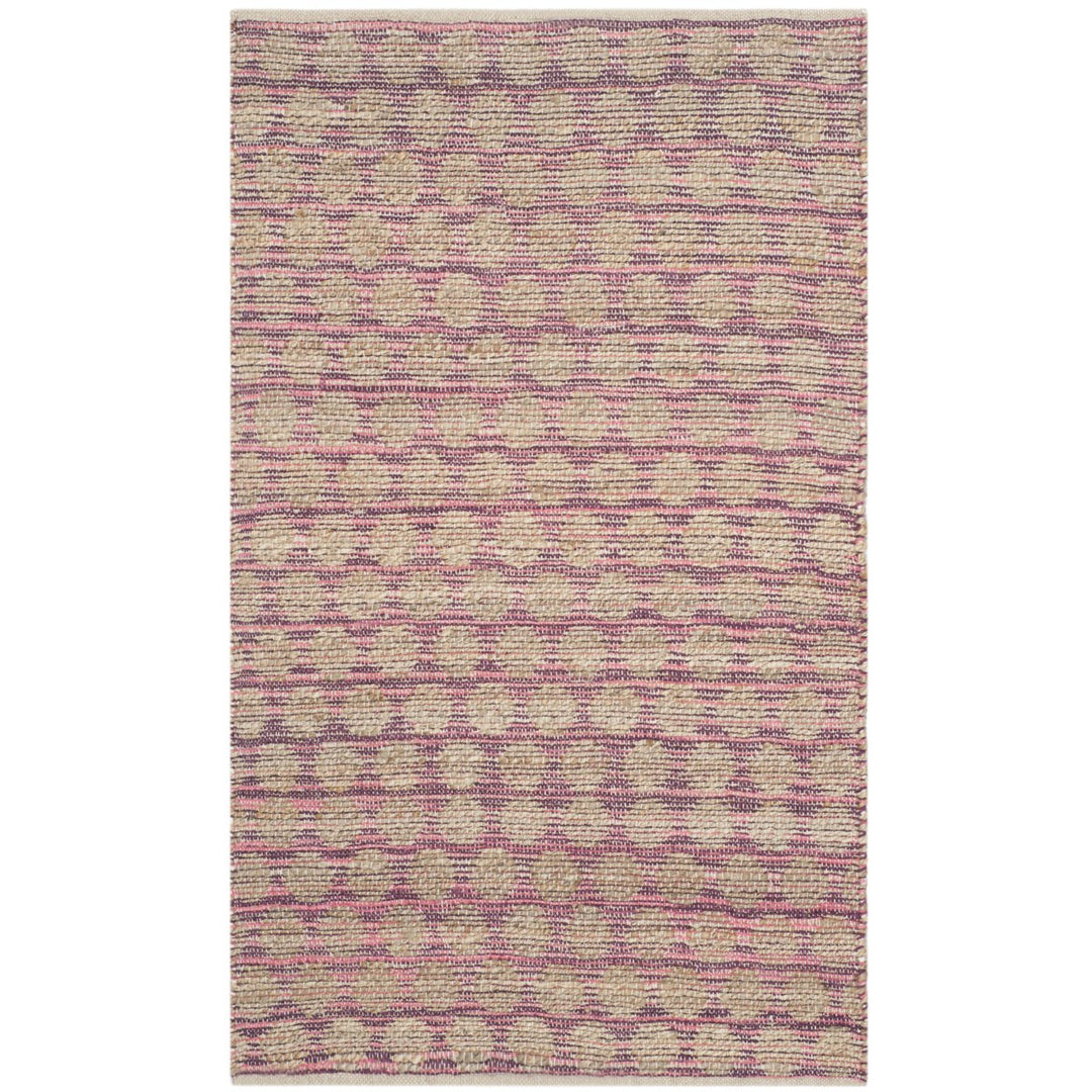 SAFAVIEH Cape Cod CAP820E Handwoven Maroon / Natural Rug Image 1