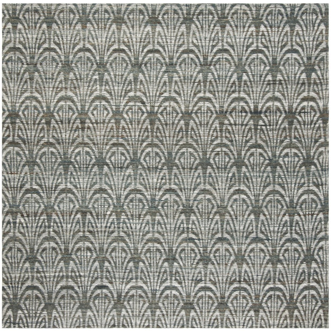 SAFAVIEH Cape Cod CAP501A Handwoven Slate / Ivory Rug Image 1