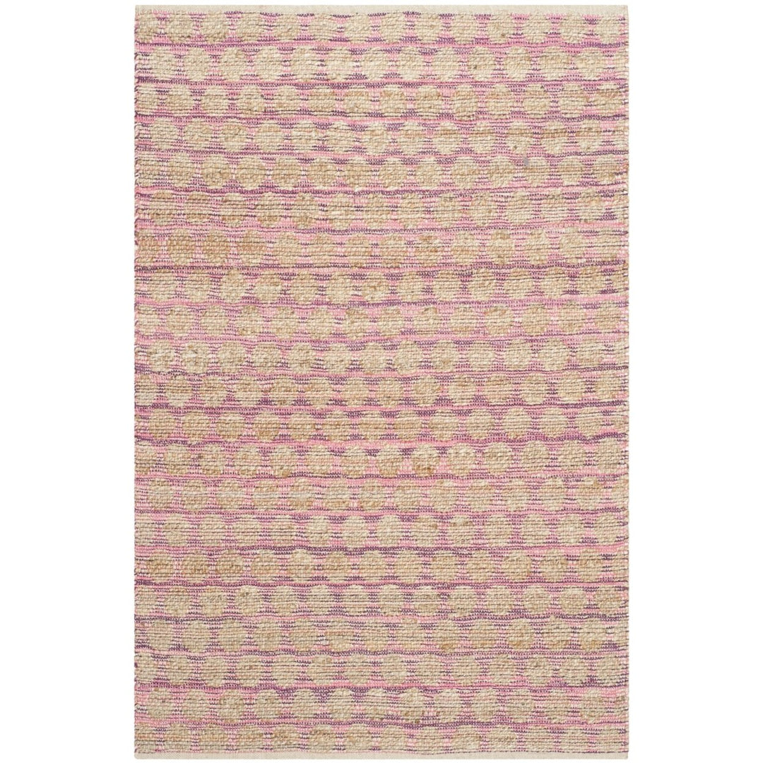 SAFAVIEH Cape Cod CAP820E Handwoven Maroon / Natural Rug Image 1