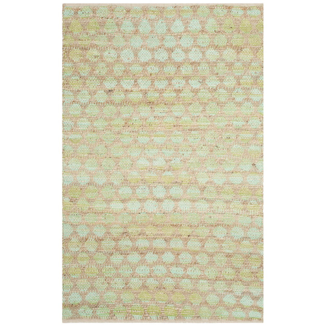 SAFAVIEH Cape Cod CAP820C Handwoven Green / Natural Rug Image 1