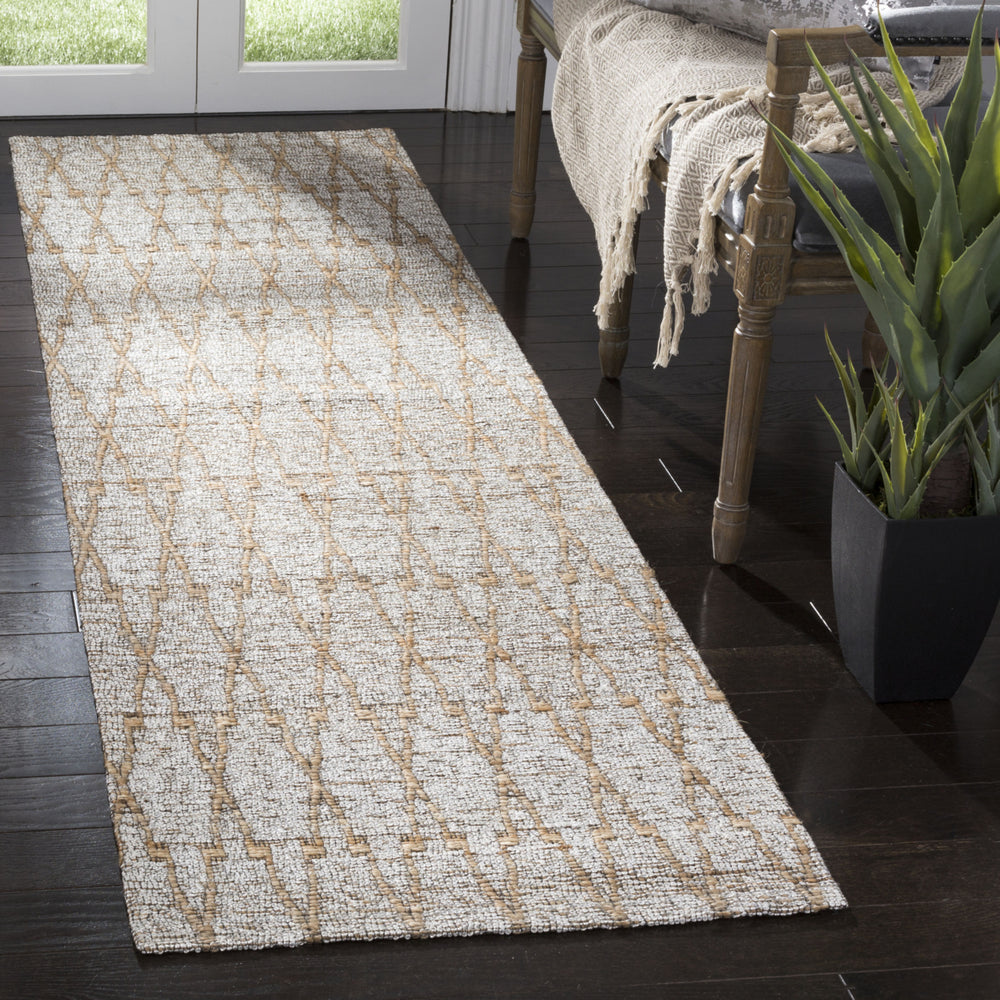 SAFAVIEH Cape Cod CAP502A Handwoven Silver / Natural Rug Image 2