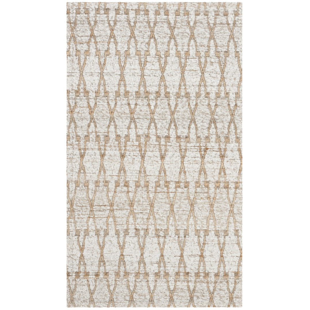 SAFAVIEH Cape Cod CAP502A Handwoven Silver / Natural Rug Image 1