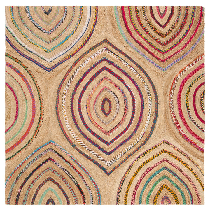 SAFAVIEH Cape Cod CAP601A Handwoven Natural / Multi Rug Image 4