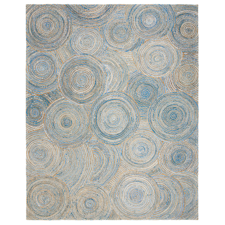 SAFAVIEH Cape Cod CAP602A Handwoven Natural / Blue Rug Image 1