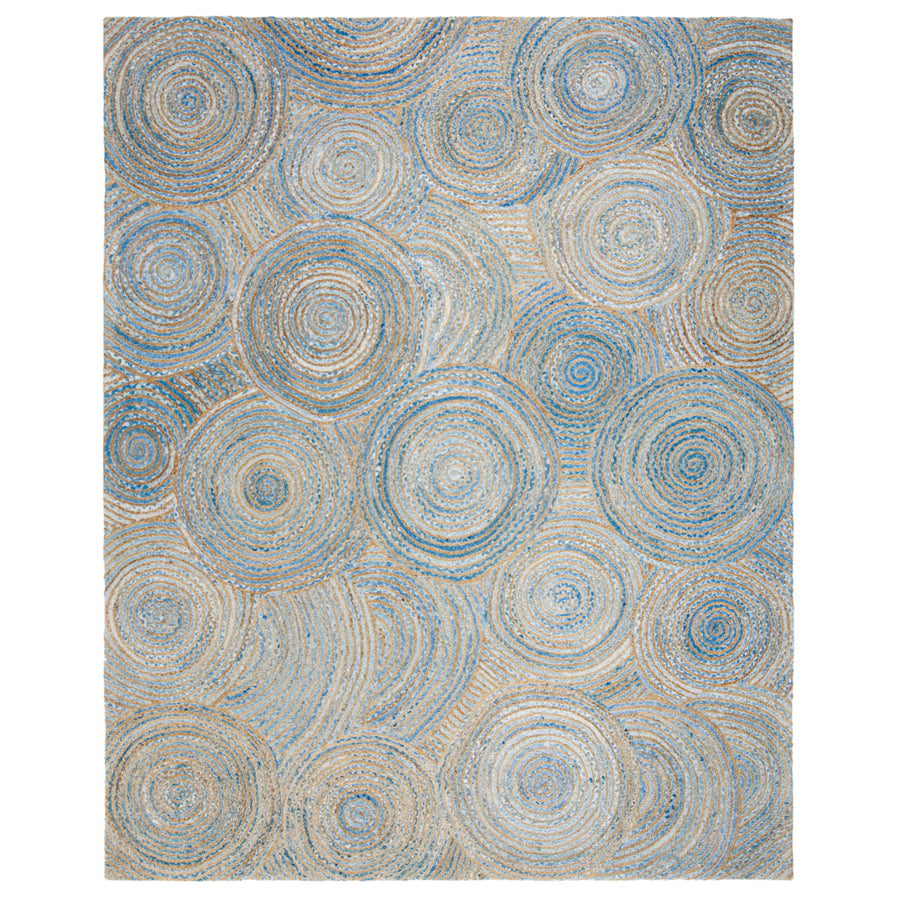 SAFAVIEH Cape Cod CAP602A Handwoven Natural / Blue Rug Image 1