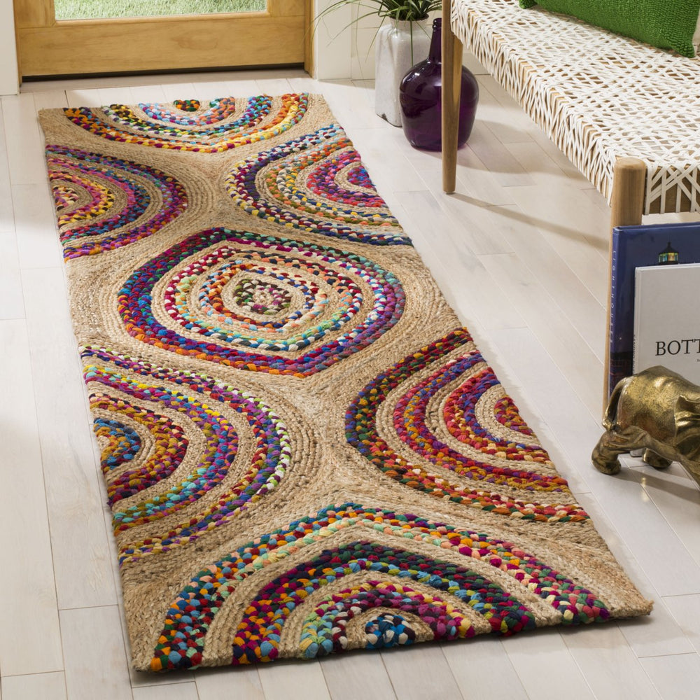 SAFAVIEH Cape Cod CAP605A Handwoven Natural / Multi Rug Image 2