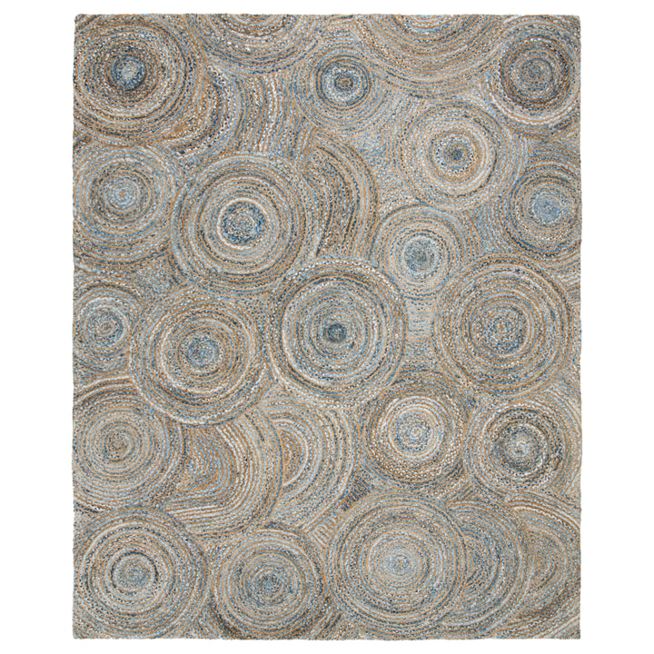 SAFAVIEH Cape Cod CAP603A Handwoven Natural / Denim Rug Image 1