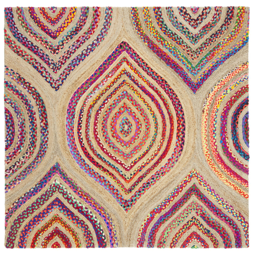 SAFAVIEH Cape Cod CAP605A Handwoven Natural / Multi Rug Image 4