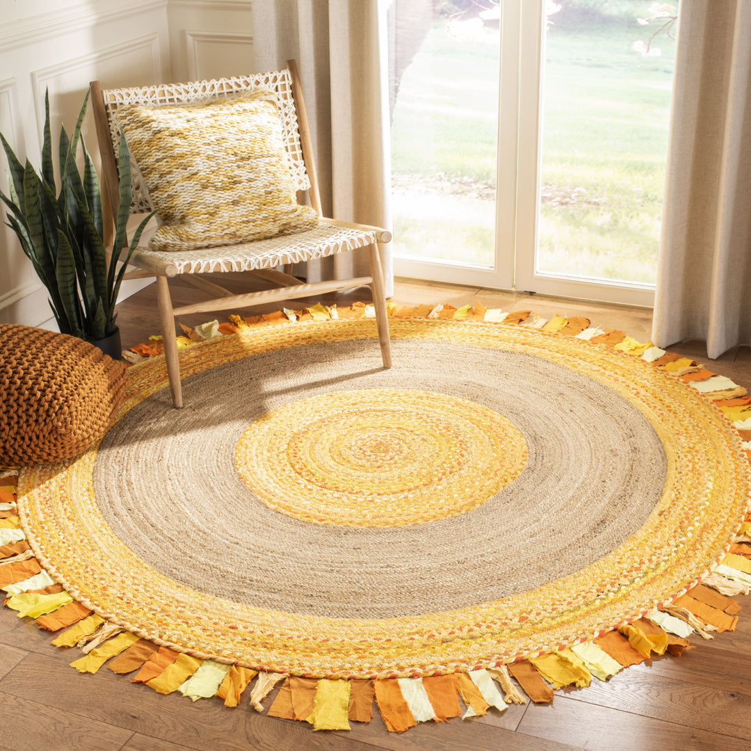 SAFAVIEH Cape Cod CAP701D Handwoven Gold / Natural Rug Image 2