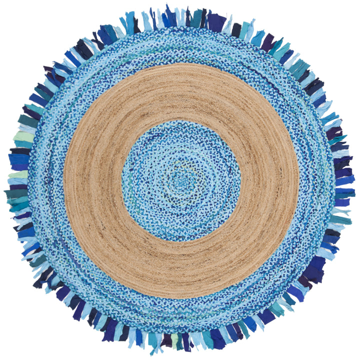 SAFAVIEH Cape Cod CAP701K Turquoise / Natural Rug Image 1