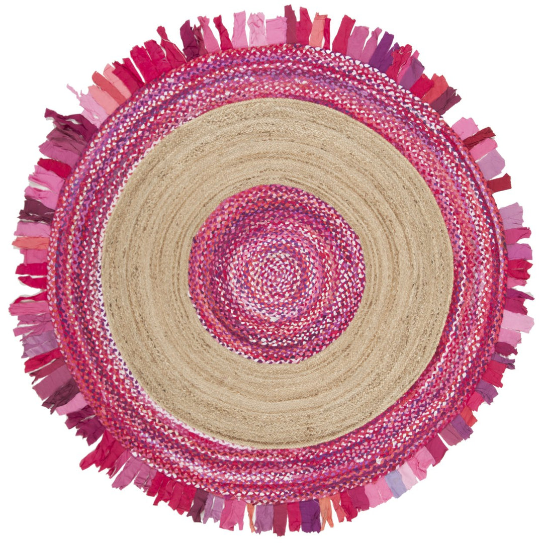 SAFAVIEH CAP701U Cape Cod Pink / Natural Image 3