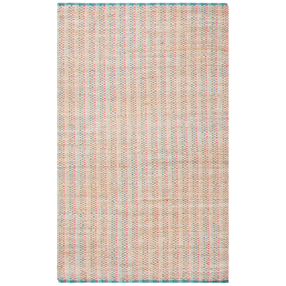 SAFAVIEH Cape Cod Collection CAP811B Handwoven Aqua Rug Image 2