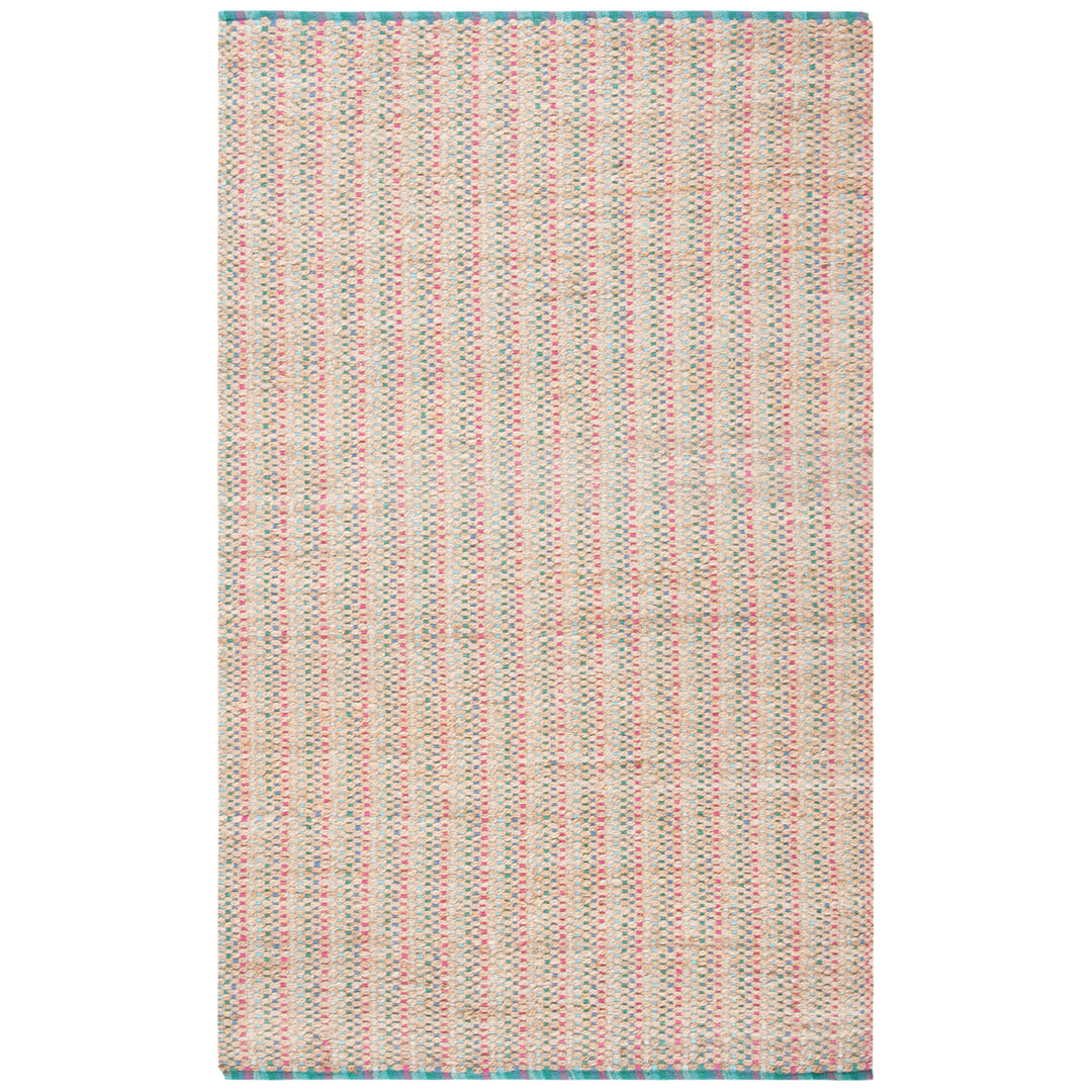 SAFAVIEH Cape Cod Collection CAP811B Handwoven Aqua Rug Image 2