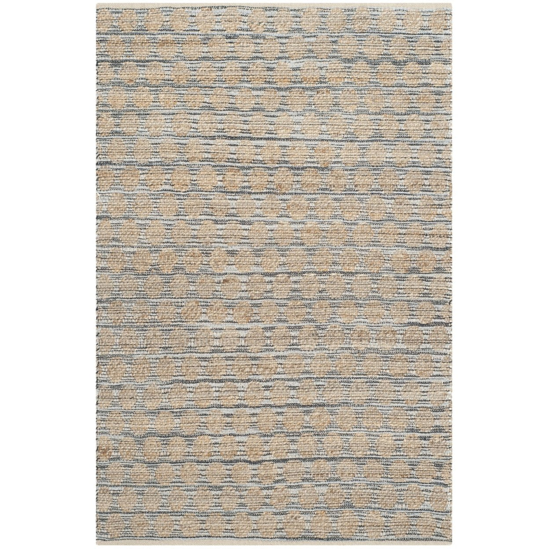 SAFAVIEH Cape Cod CAP820A Handwoven Black / Natural Rug Image 1