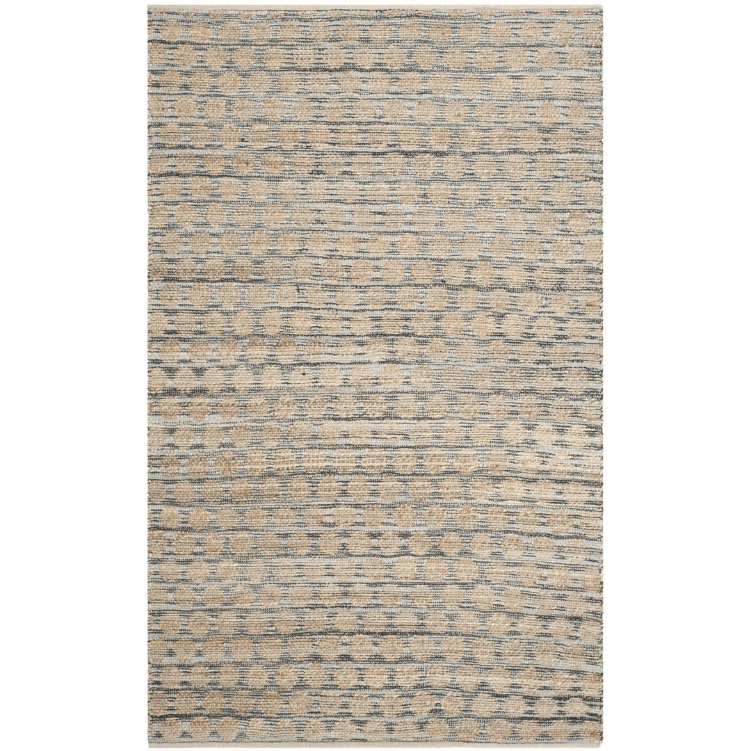 SAFAVIEH Cape Cod CAP820A Handwoven Black / Natural Rug Image 1