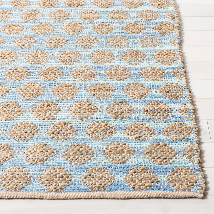 SAFAVIEH Cape Cod CAP820B Handwoven Blue / Natural Rug Image 4