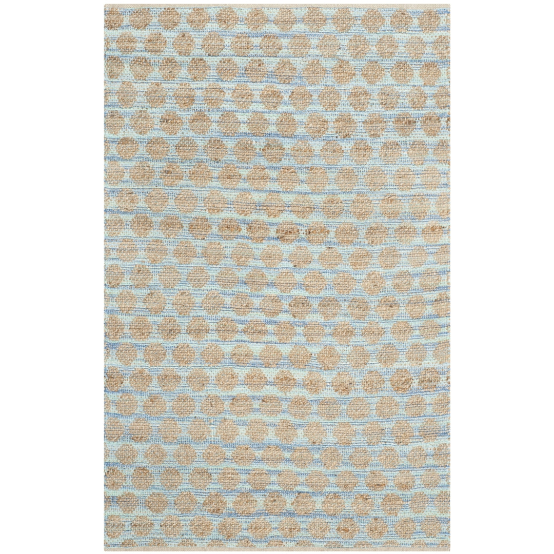 SAFAVIEH Cape Cod CAP820B Handwoven Blue / Natural Rug Image 1