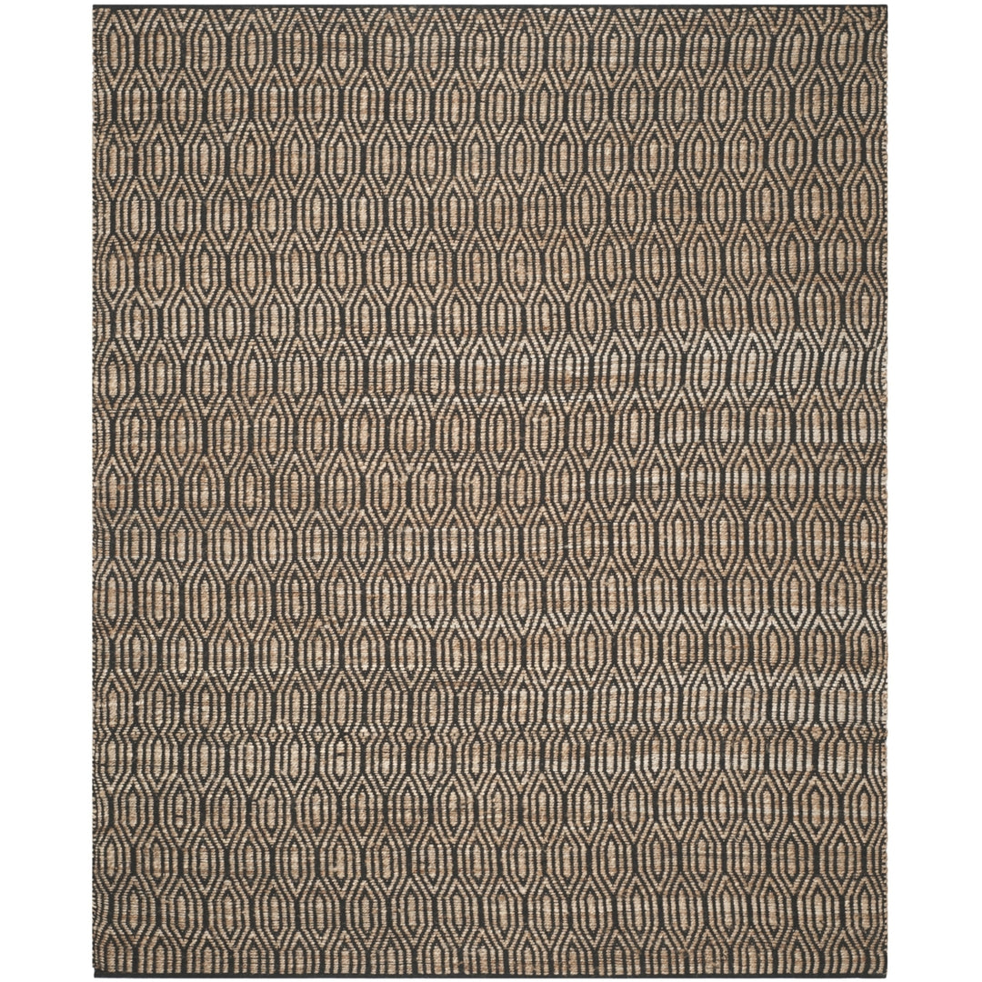 SAFAVIEH Cape Cod CAP822A Handwoven Black / Natural Rug Image 1