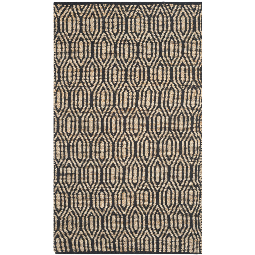 SAFAVIEH Cape Cod CAP822A Handwoven Black / Natural Rug Image 9